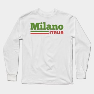 Milan, Italy // Retro Styled Italian Design Long Sleeve T-Shirt